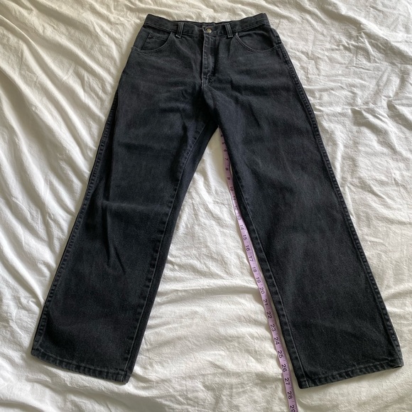 Vintage Black High Waisted Straight Leg Jeans - Picture 3 of 8